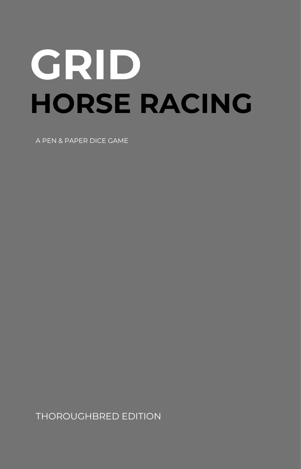 Grid Horse Racing card