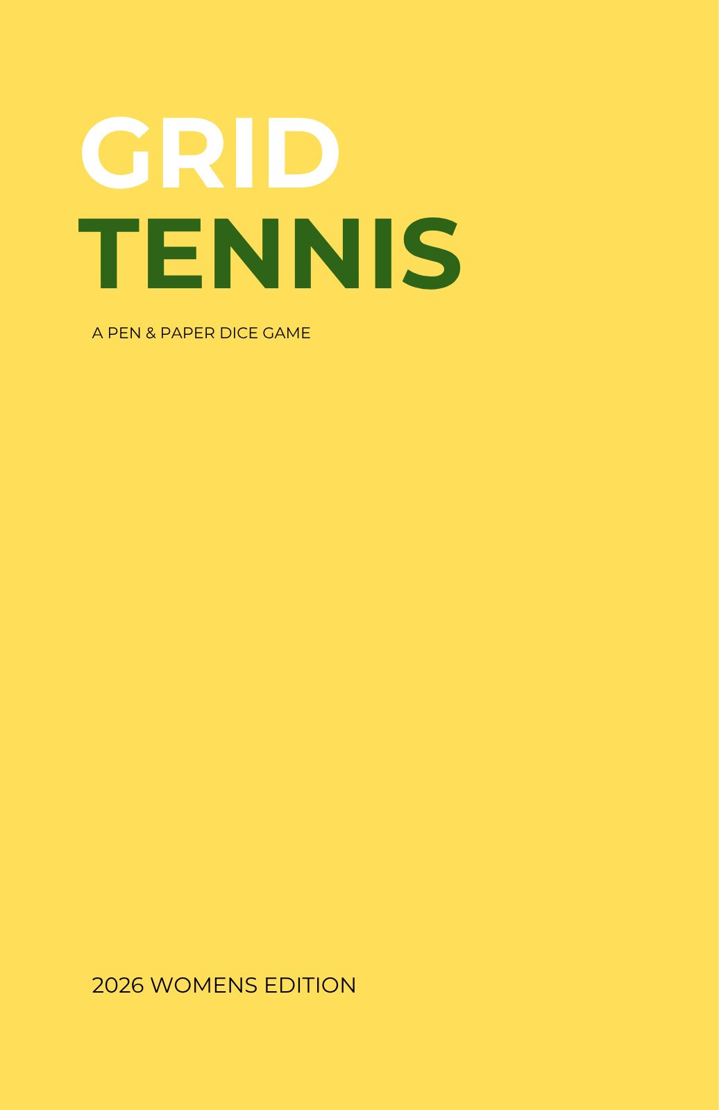 Grid Tennis card